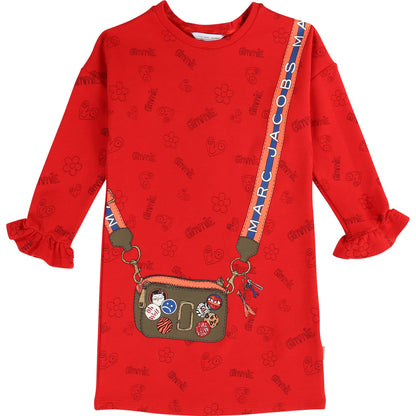 Girls Red Pattern Dress