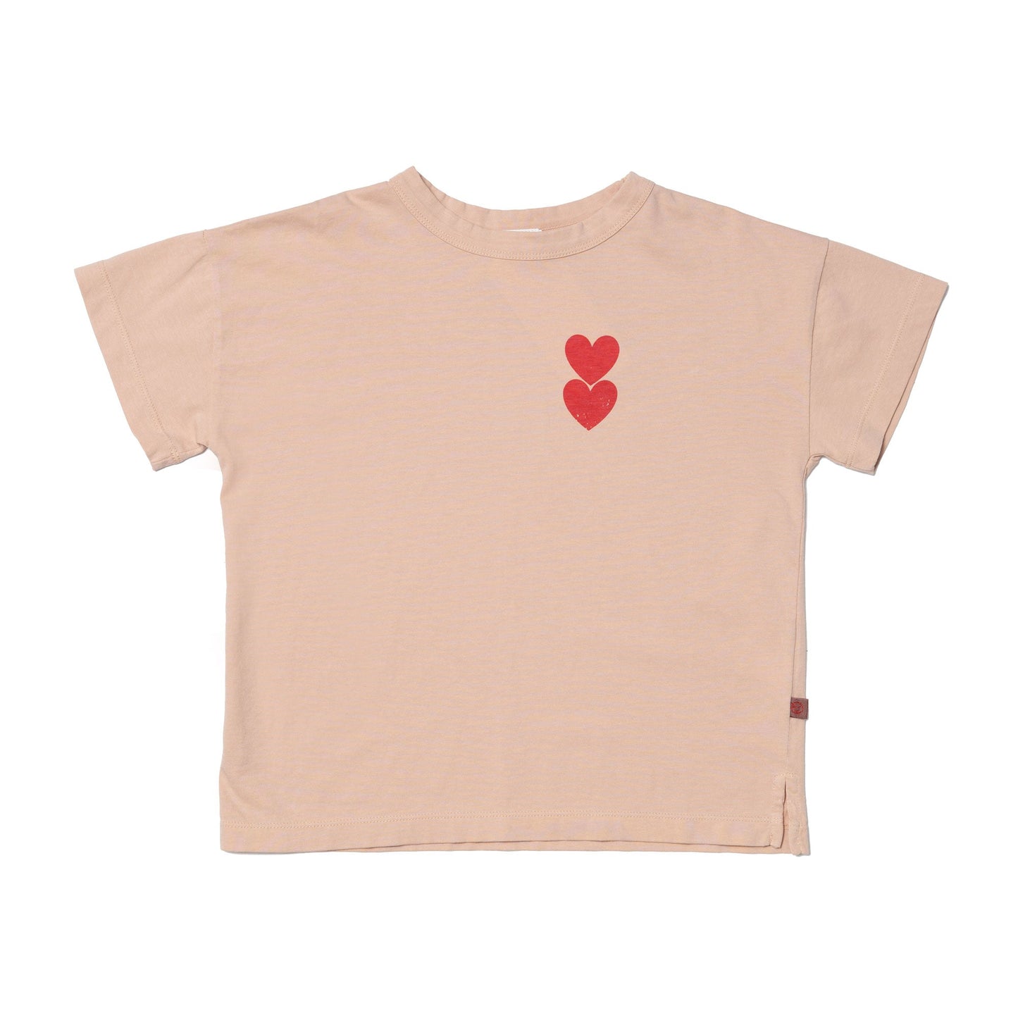 Girls Pink Heart Cotton T-Shirt