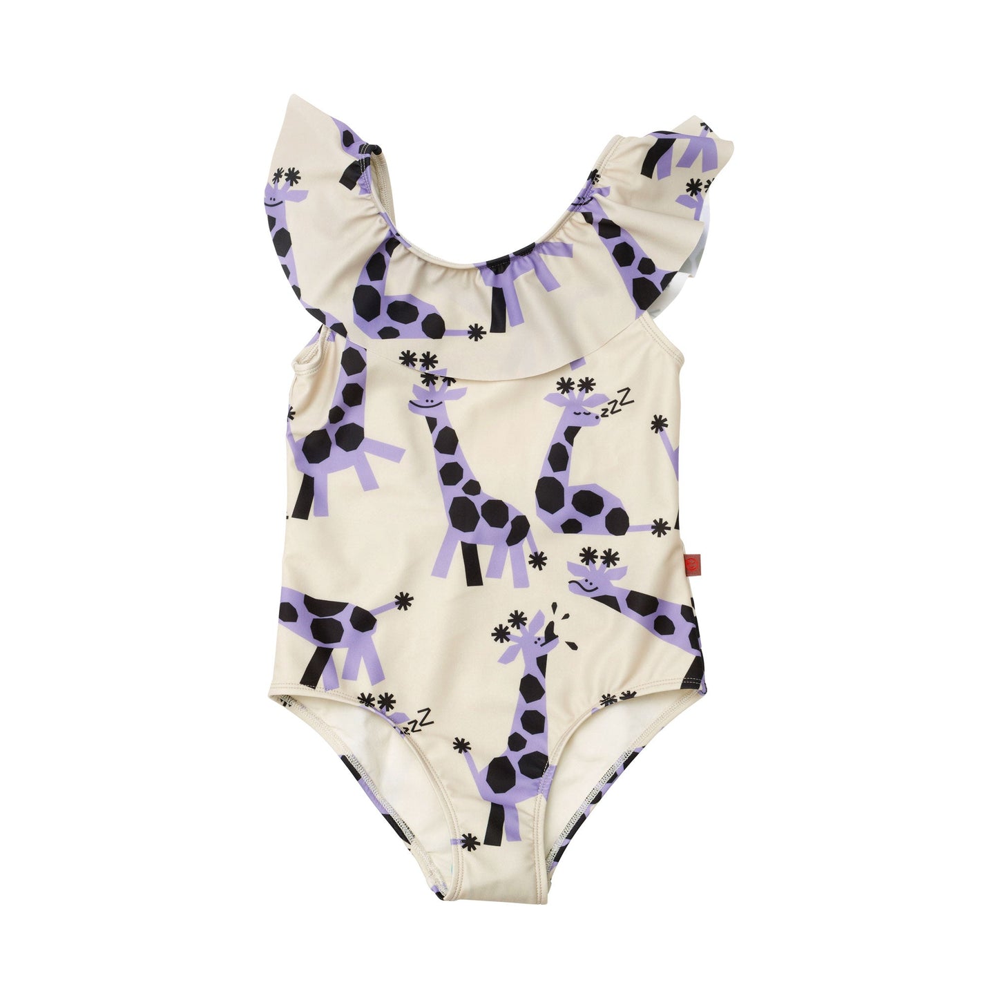 Girls Purple Painting Swimsuit