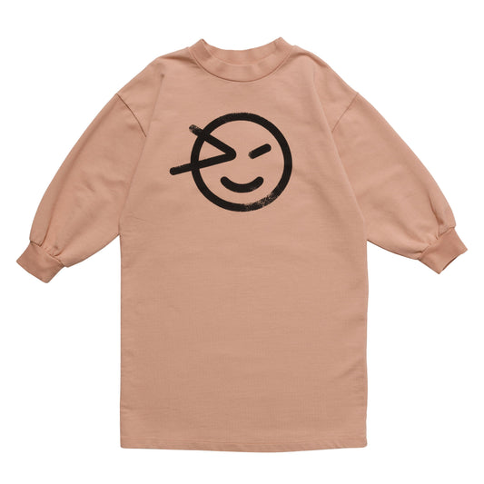 女童粉色Logo棉连衣裙