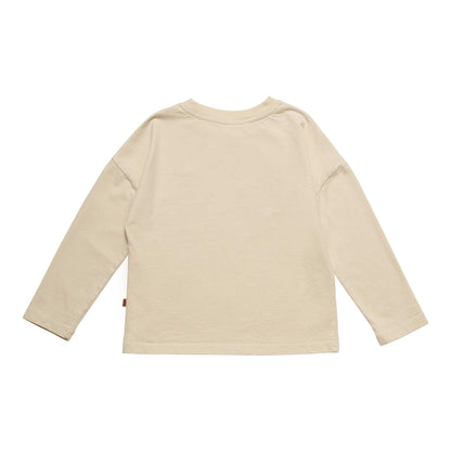 儿童白色印花棉T恤