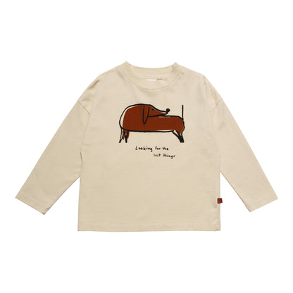 儿童白色印花棉T恤