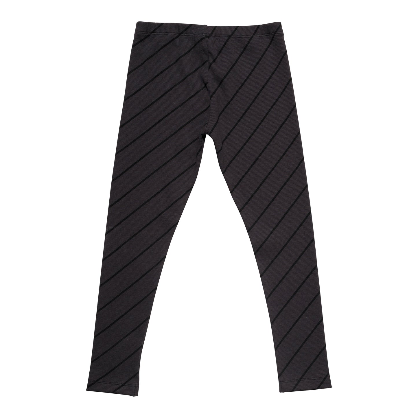 女童黑色条纹棉打底裤