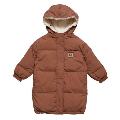 儿童深粉色羽绒外套