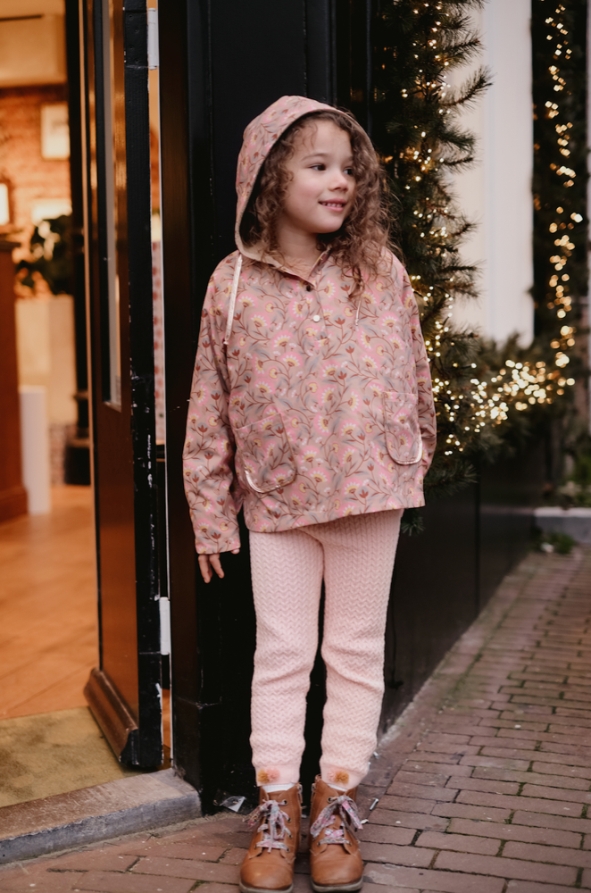 Girls Blush Cotton Leggings
