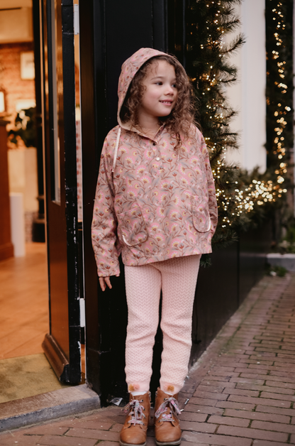 Girls Blush Cotton Leggings