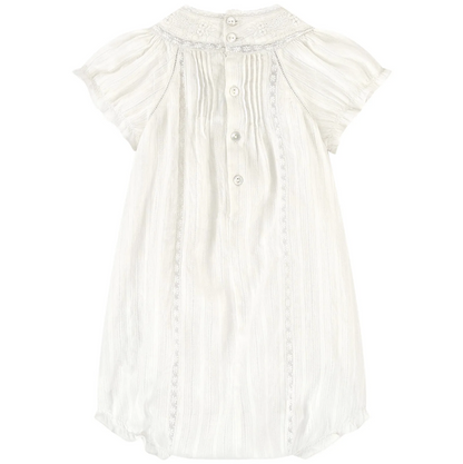 Baby Girls Off White Cotton Romper