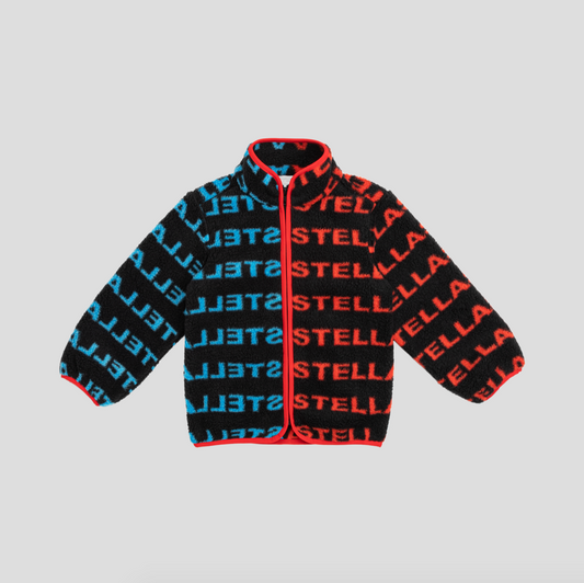 Boys Black Bicol Stella Logo Ski Cardigan