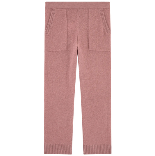 Girls Powder Pink Cashmere Pants