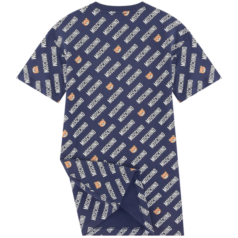 Girls Blue Navy Toy Logo Dress