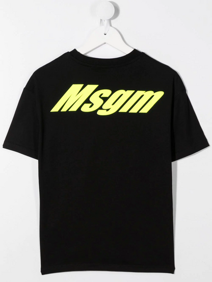 Girls Black Logo Cotton T-Shirt