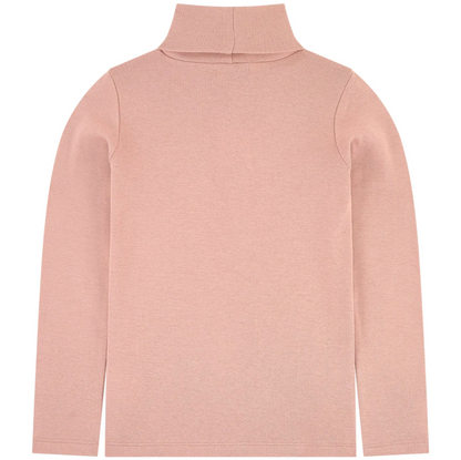 Girls Pink Cotton Turtleneck