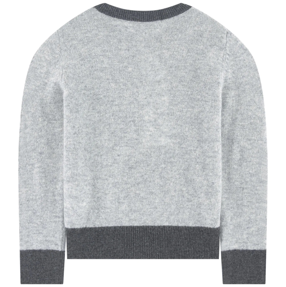 Girls Light Grey Cashmere Jumper