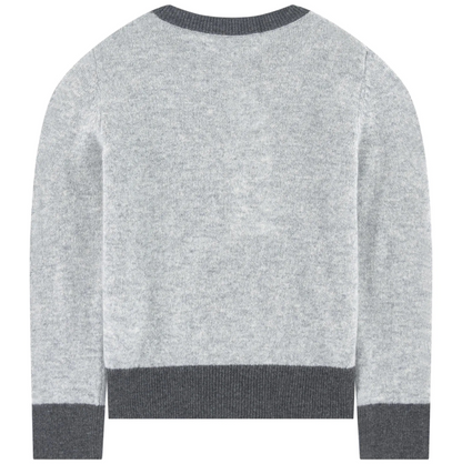 Girls Light Grey Cashmere Jumper