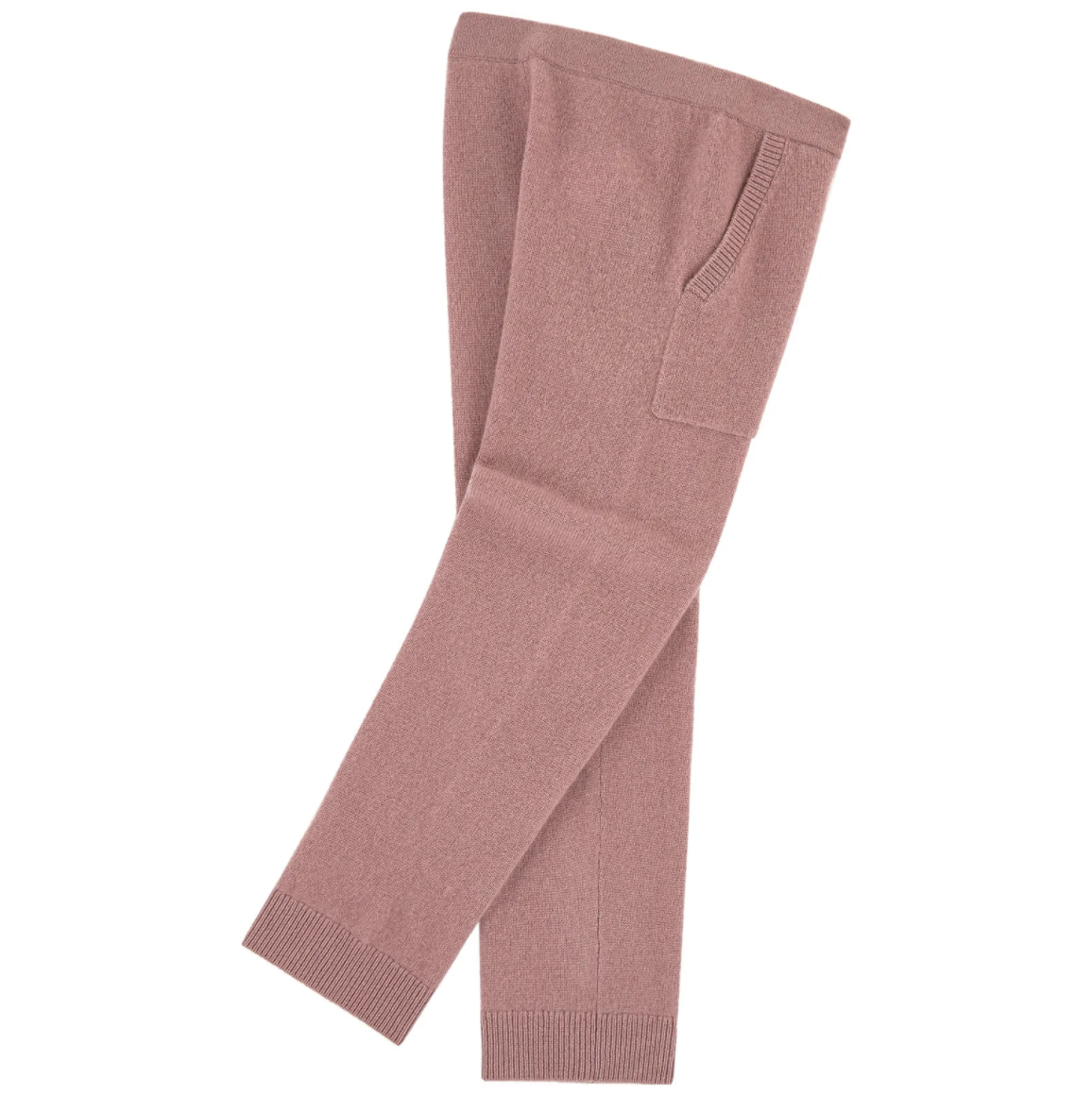 Girls Powder Pink Cashmere Pants