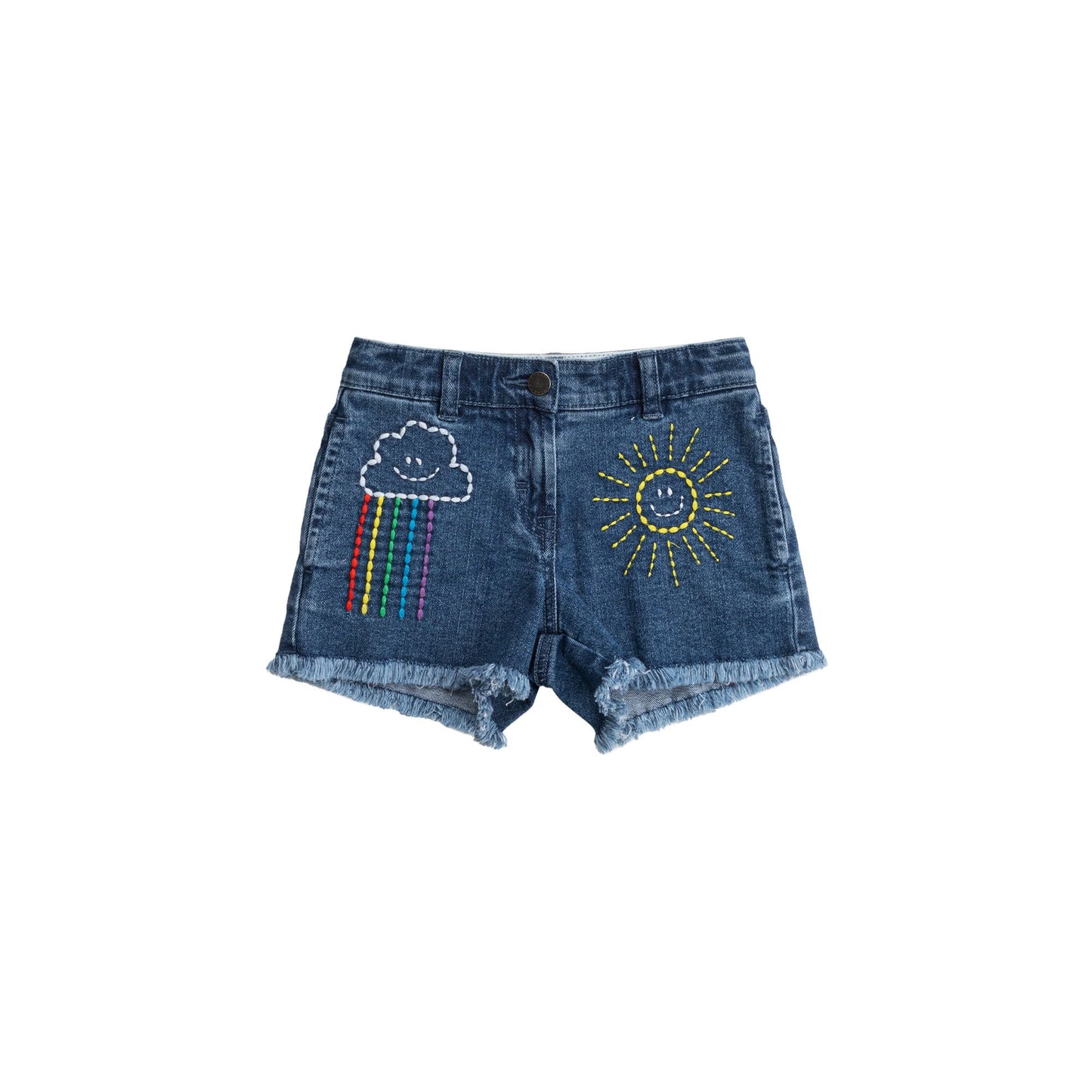 Girls Weather Emb Denim Shorts
