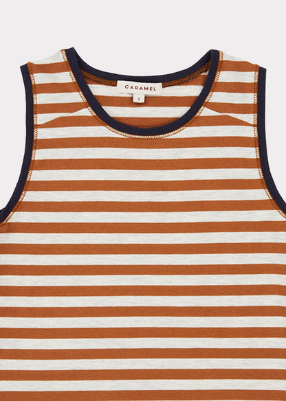 Boys & Girls Brown Stripe Cotton Vest