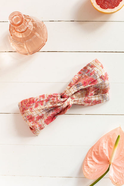 Girls Pink Flowers Headband