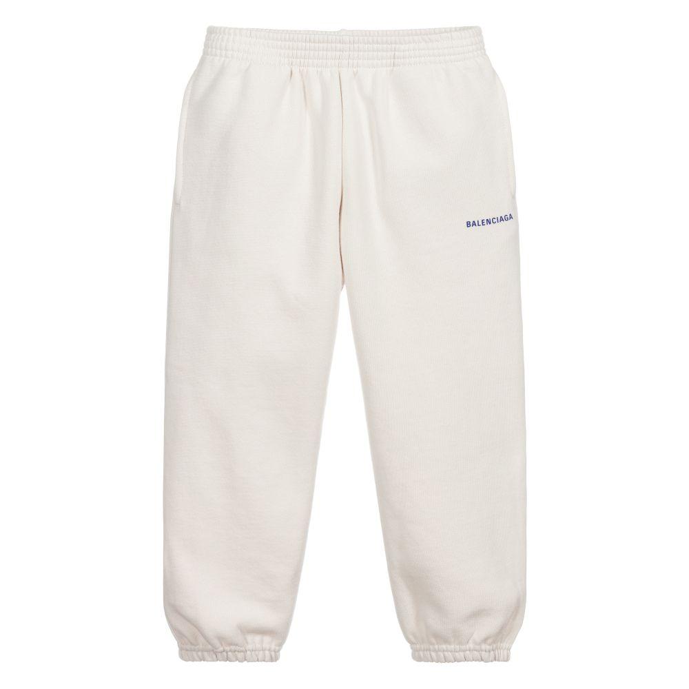 Boys & Girls Chalky White Logo Jogging Pants