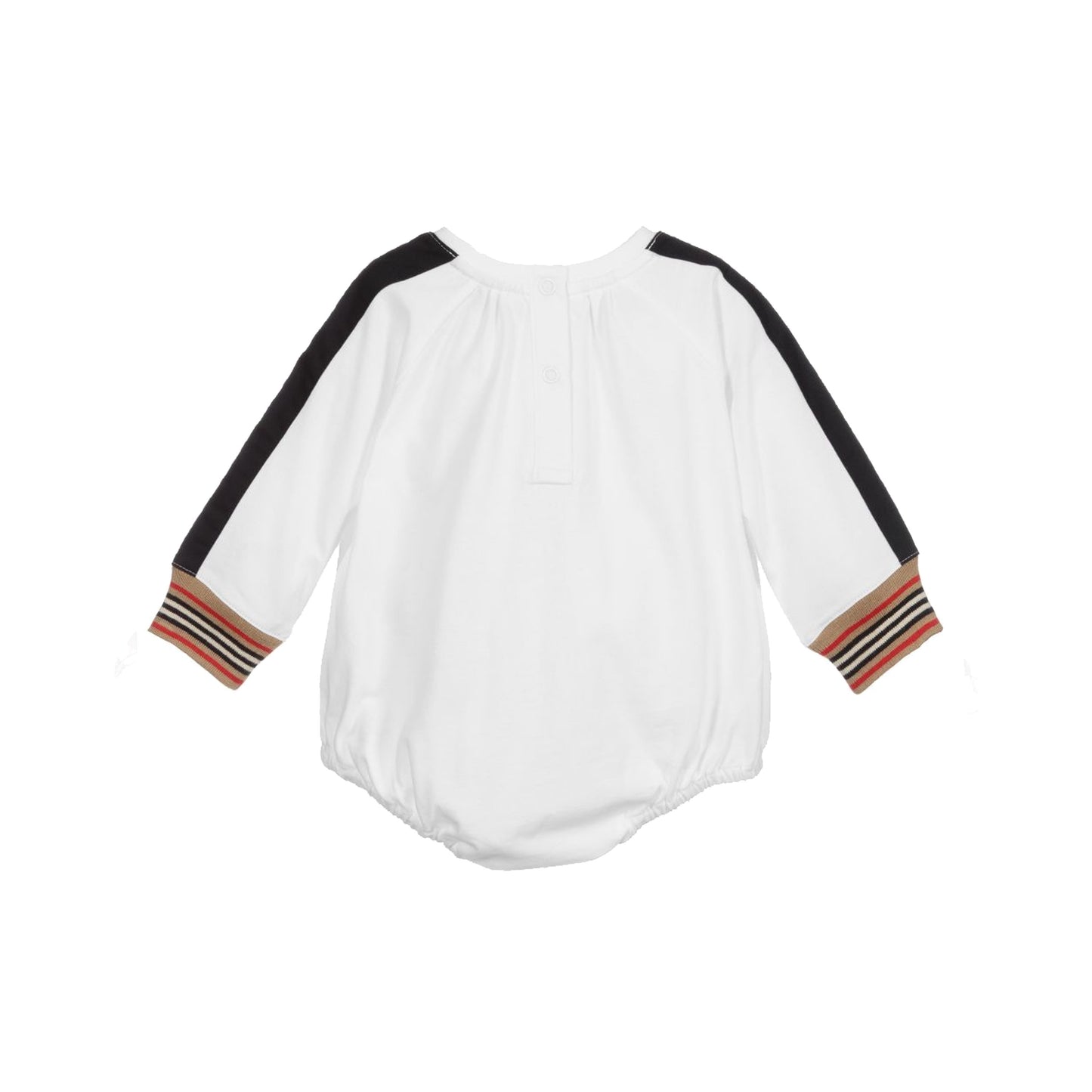 Baby Boys & Girls White Cotton Babysuit