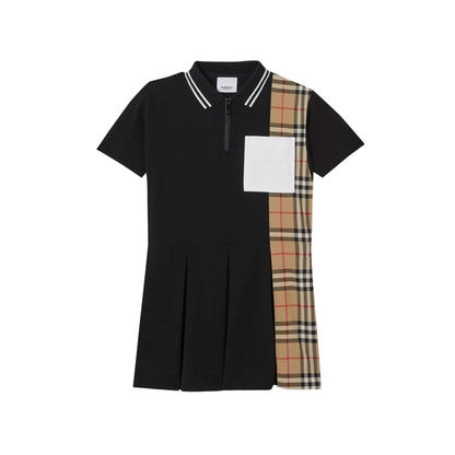 Girls Black Cotton Dress