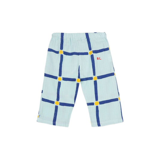Baby Girls Green Cube Cotton Trousers