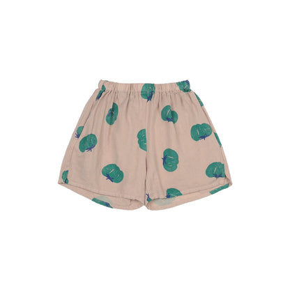 Girls Beige Tomato Cotton Shorts