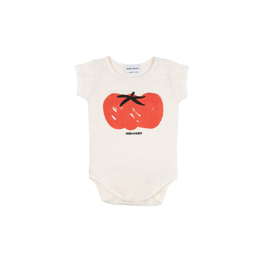 Baby Girls White Tomato Cotton Babysuit
