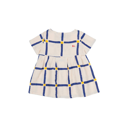 Baby Girls White Cube Cotton Dress