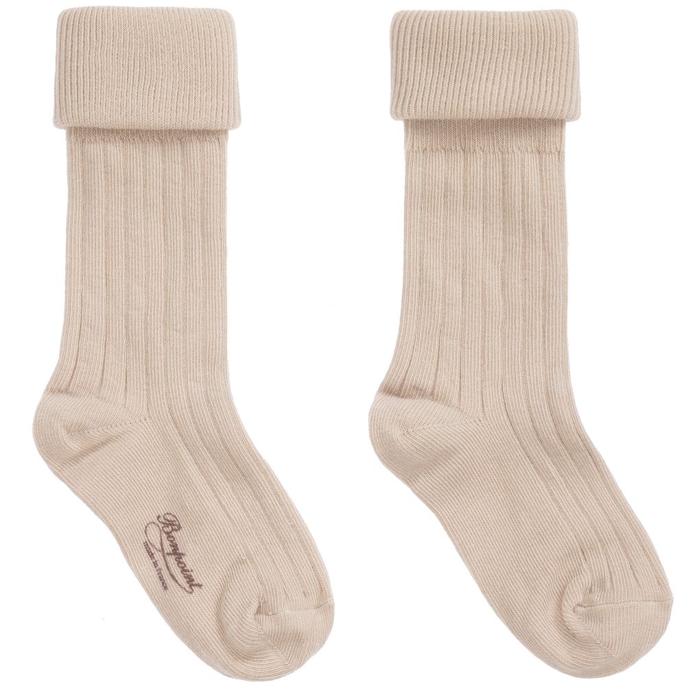 Boys & Girls Puce Grey Socks
