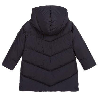 Girls Navy Padded Down Jacket