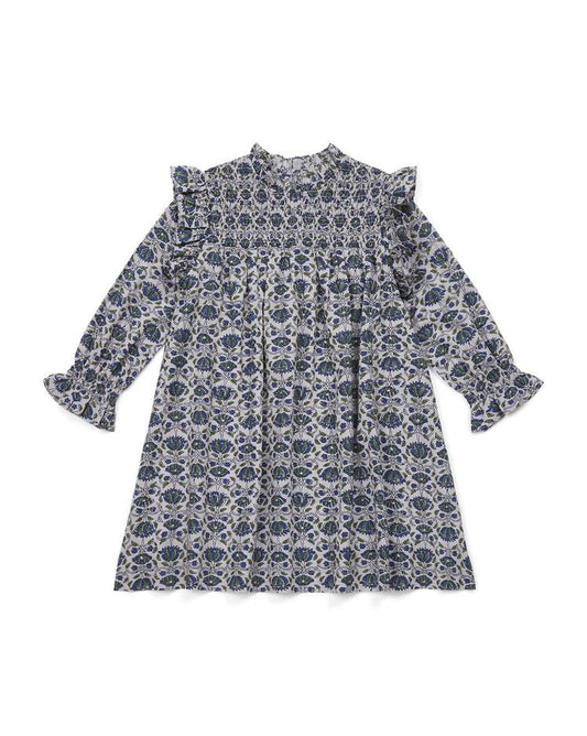 Girls Ecru Print Dress