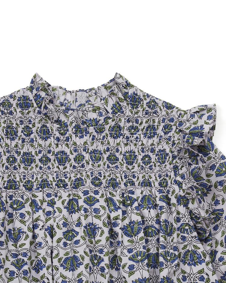 Girls Ecru Print Dress