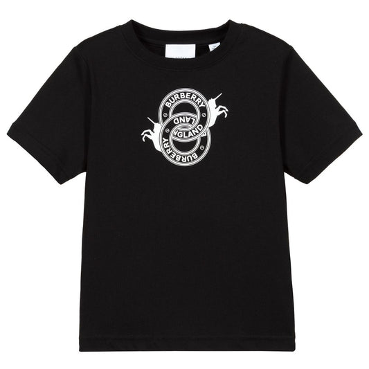 Boy & Girls Black Logo T-Shirt