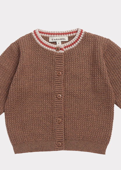 Baby Boys Brown Cotton Cardigan