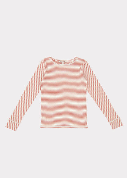 Girls Red Stripe Cotton Top