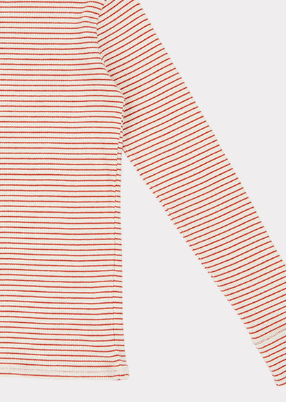 Girls Red Stripe Cotton Top