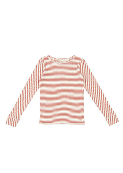 Girls Red Stripe Cotton Top