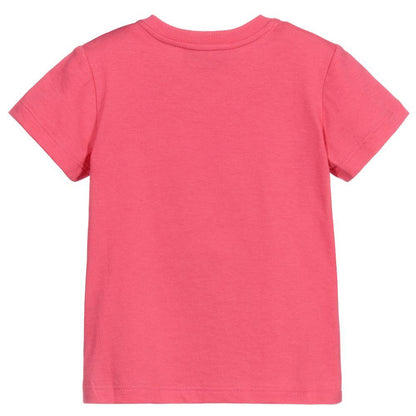 Baby Girls Pink Logo Cotton T-Shirt