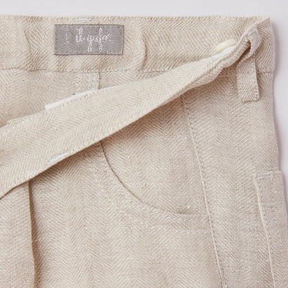 儿童米色长裤