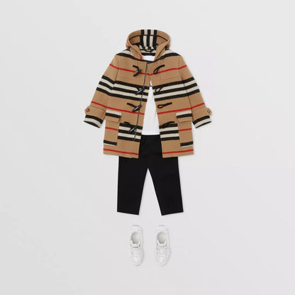 Boys Archive Beige Virgin Wool Coat