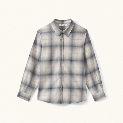 Boys Mid Grey Check Shirt