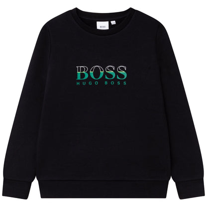 Boys Black Logo Sweatshirt