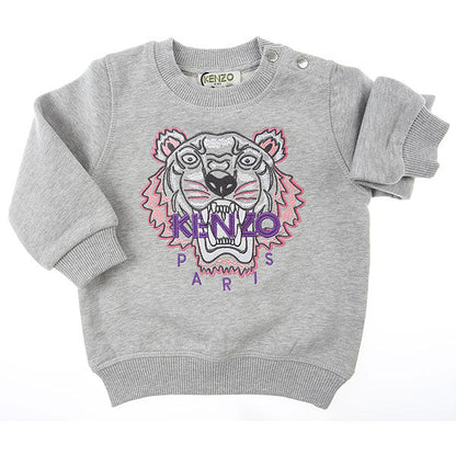 Baby Girls Grey Logo Print Sweatshirt