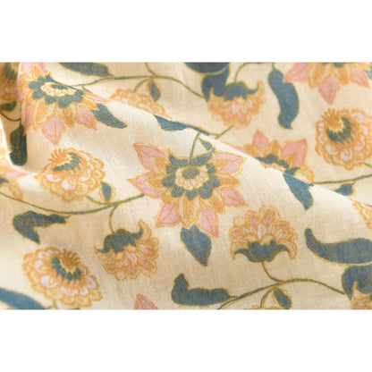 Girls Cream Flowers Blouse