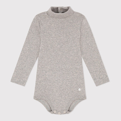 男婴灰色棉连体衣