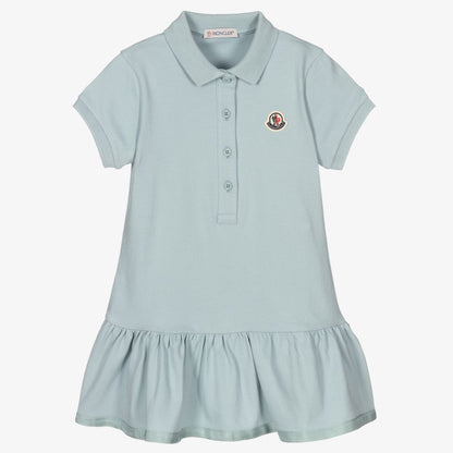 女童蓝色Logo棉连衣裙