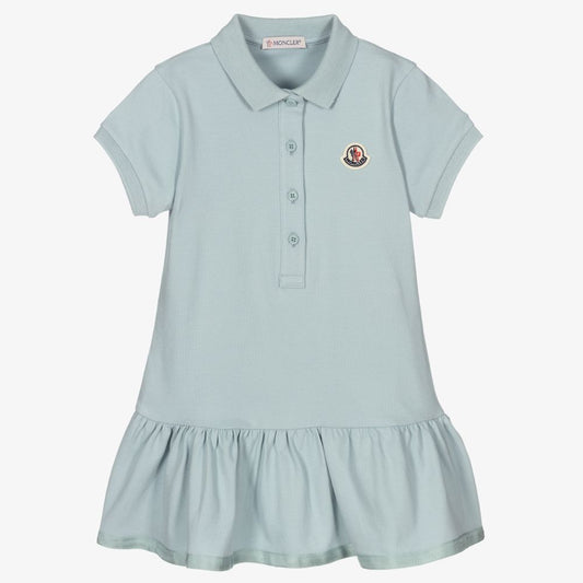 女童蓝色Logo棉连衣裙