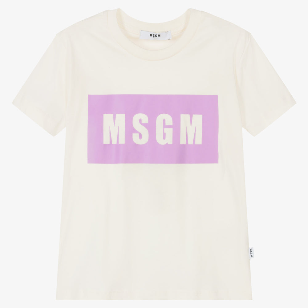 儿童白色Logo棉T恤