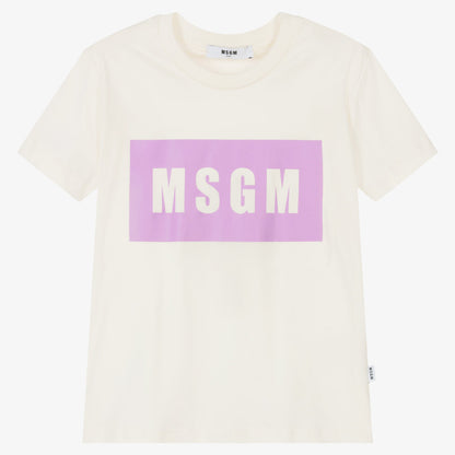 儿童白色Logo棉T恤